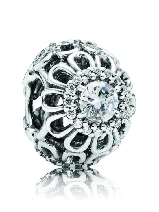 Pandora Jewelry - Pandora Floral Brilliance Charm. Sterling Silver & CZ